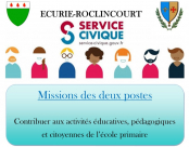 Recrutement de 2 postes dans le cadre du service civique pour l'année scolaire 2023-2024